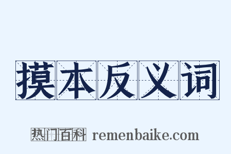 摸本反义词是什么意思的图片